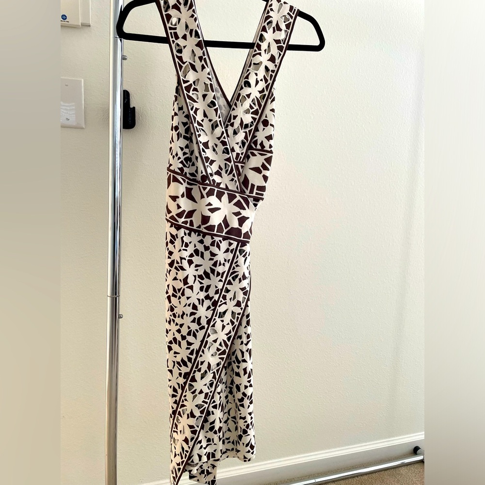 Worn only once. Excellent condition DVF silk wrap dress.